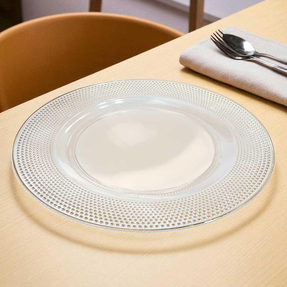 Plato Llano Plástico Koopman / 33 cm / Transparente / Surtido