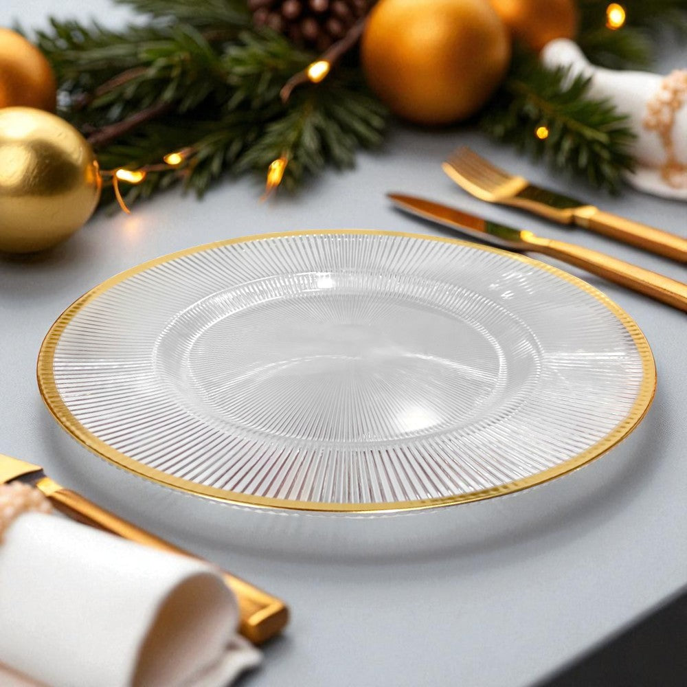Plato Llano Plástico Koopman / 33 cm / Transparente / Surtido