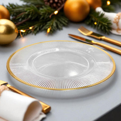 Plato Llano Plástico Koopman / 33 cm / Transparente / Surtido