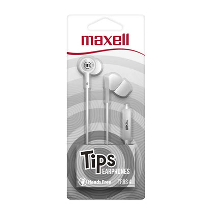 Audífonos Estéreo Maxell Básicos de Tapón de Silicona Blanco
