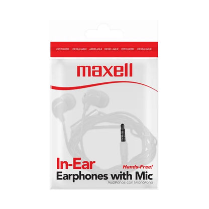 Audífonos IN-BAX Estéreo Básicos Maxell de Tapón de Silicona Blanco