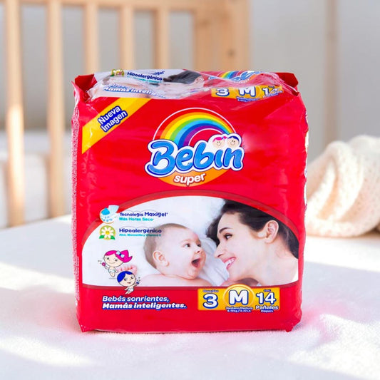 Pañales Desechables Bebin Super Mediano