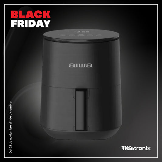 Freidora De Aire Aiwa 3.5L Con Canasta / Negro