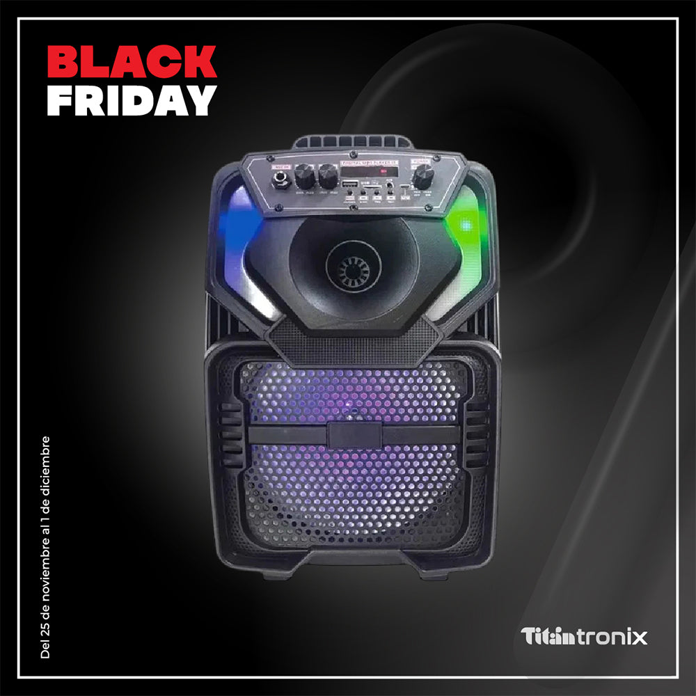 Bocina Recargable Premier 8"x2 / FM / BT