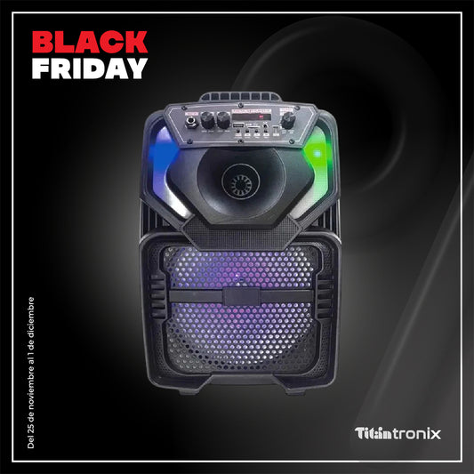 Bocina Recargable Premier 8"x2 / FM / BT