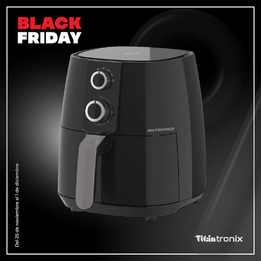 Freidora Eléctrica Premier 3.8L Negro