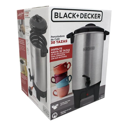 Cafetera Black & Decker de 30 Tazas Acero Inoxidable -239