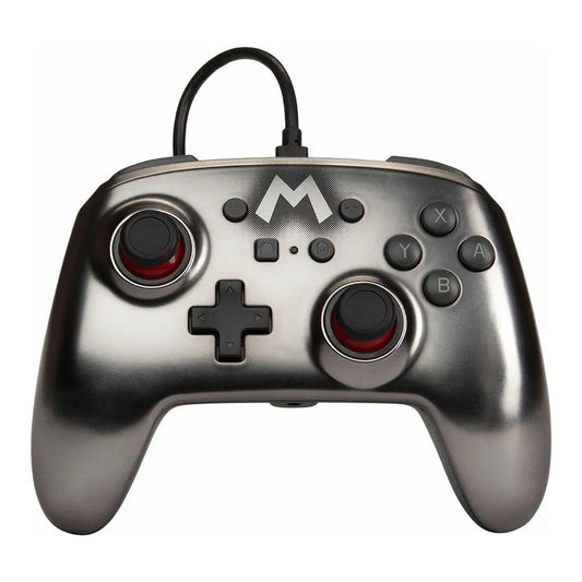 Control Alámbrico Para Nintendo Switch Mario Power A Metálico