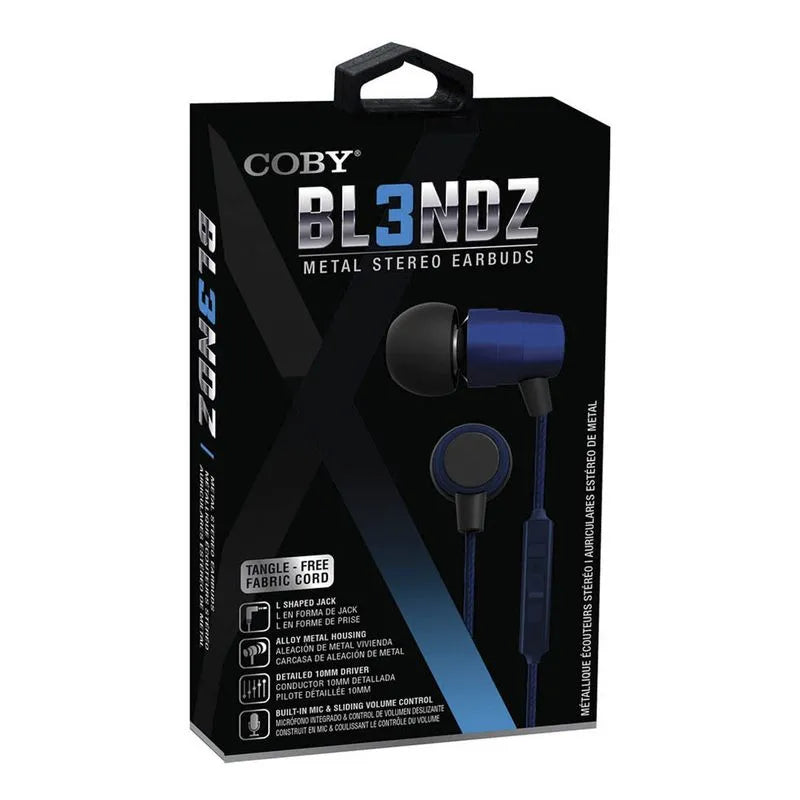 Audifonos Coby Metálico Azul
