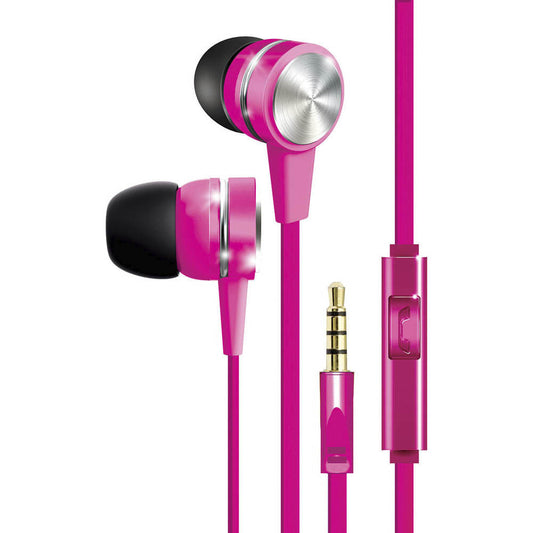 Audifonos Coby Metálico Rosado