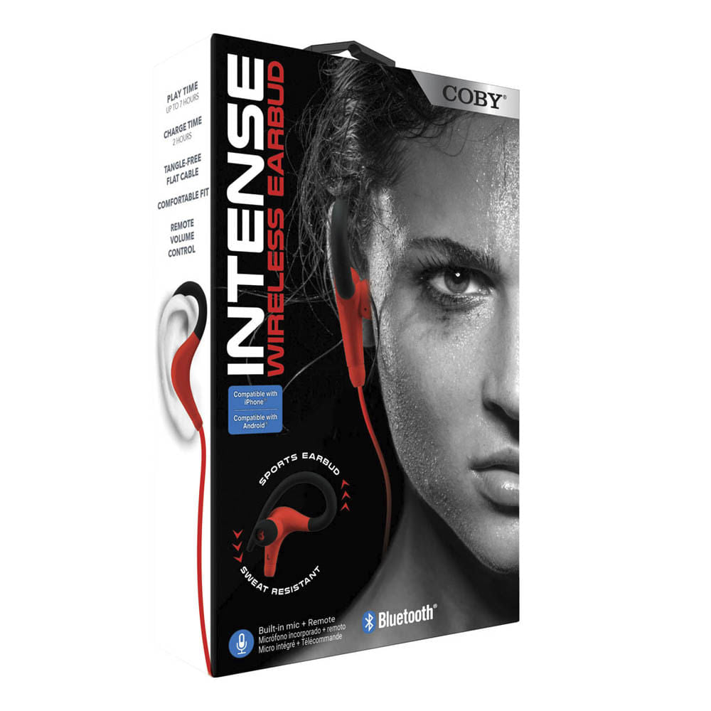 Audifonos Deportivos Coby Bluetooth Rojo