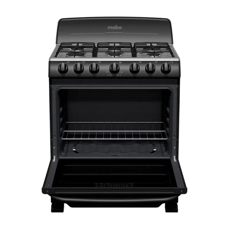 Estufa A Gas Mabe 30" / 6 Quemadores / Negro