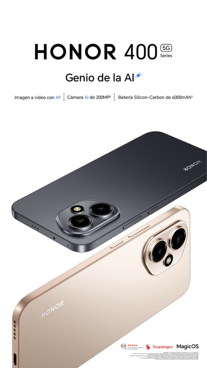 Honor 400 / RAM 12GB / 512GB / Plata Meteoro