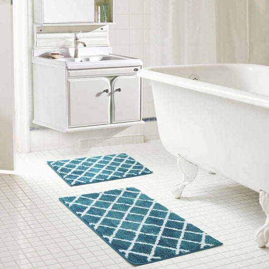 Alfombra De Baño Rt Designer 2 Piezas - Aguamarina oscuro