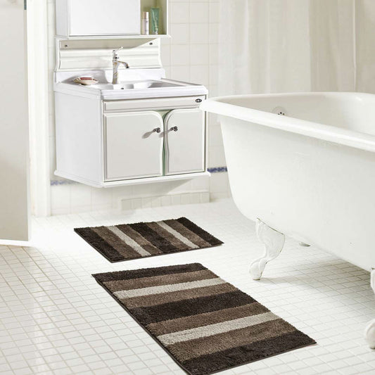 Alfombra De Baño Rt Designer 2 Piezas - Chocolate
