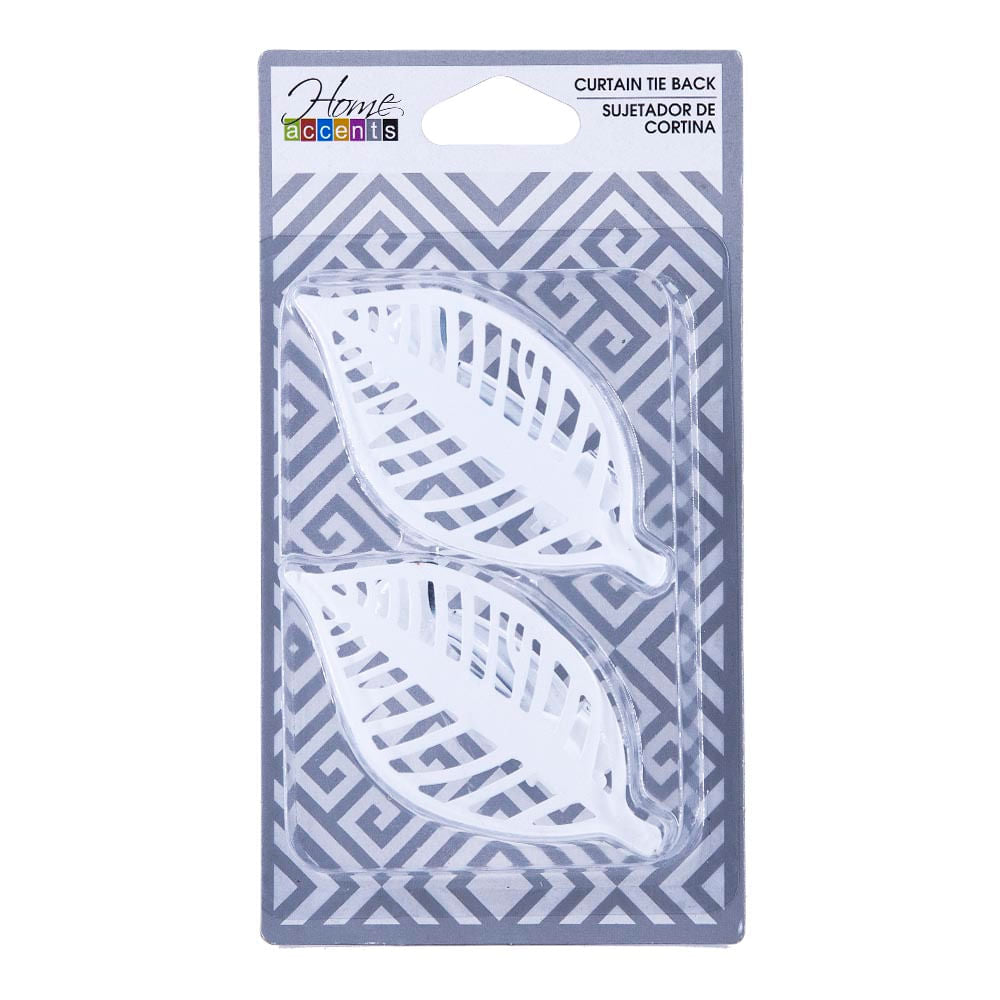 Sujetador De Cortina Home Accents Hojas - Blanco