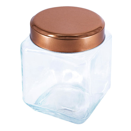 Canister De Vidrio Con Tapa Metálica De 1250ml