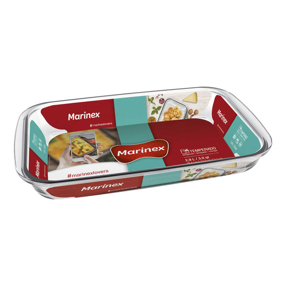 Refractario de Vidrio Marinex Rectangular de 2.9 L