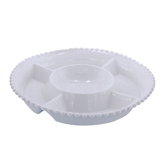 Bandeja De Porcelana Para Dips 5 Divisiones