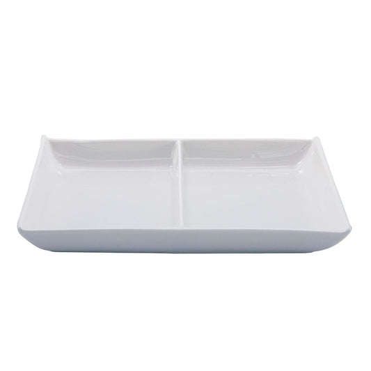 Bandeja De Porcelana Para Dips Home Elegance 2 Divisiones