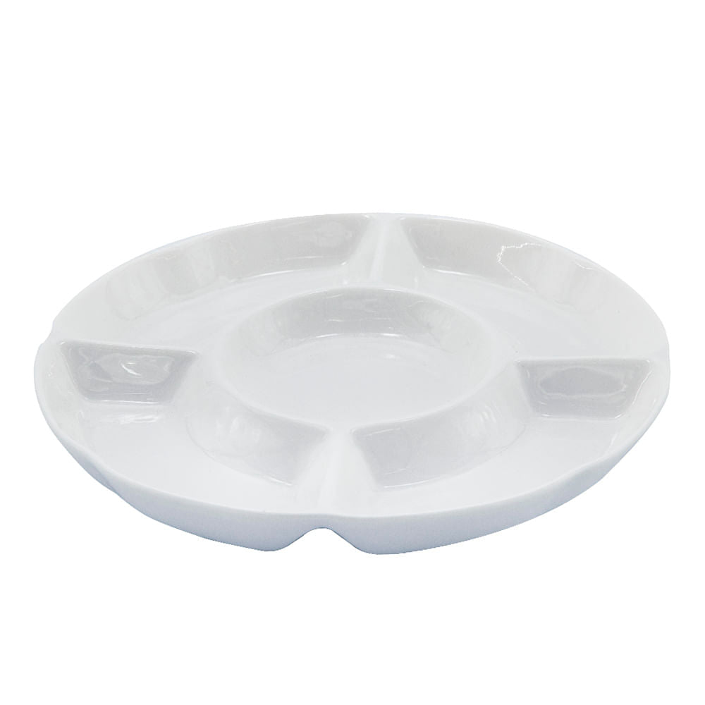 Bandeja De Porcelana Para Dips 5 Divisiones