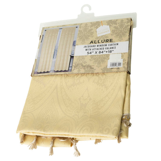 Cortina Home Elegance Con Cenefa Color Beige