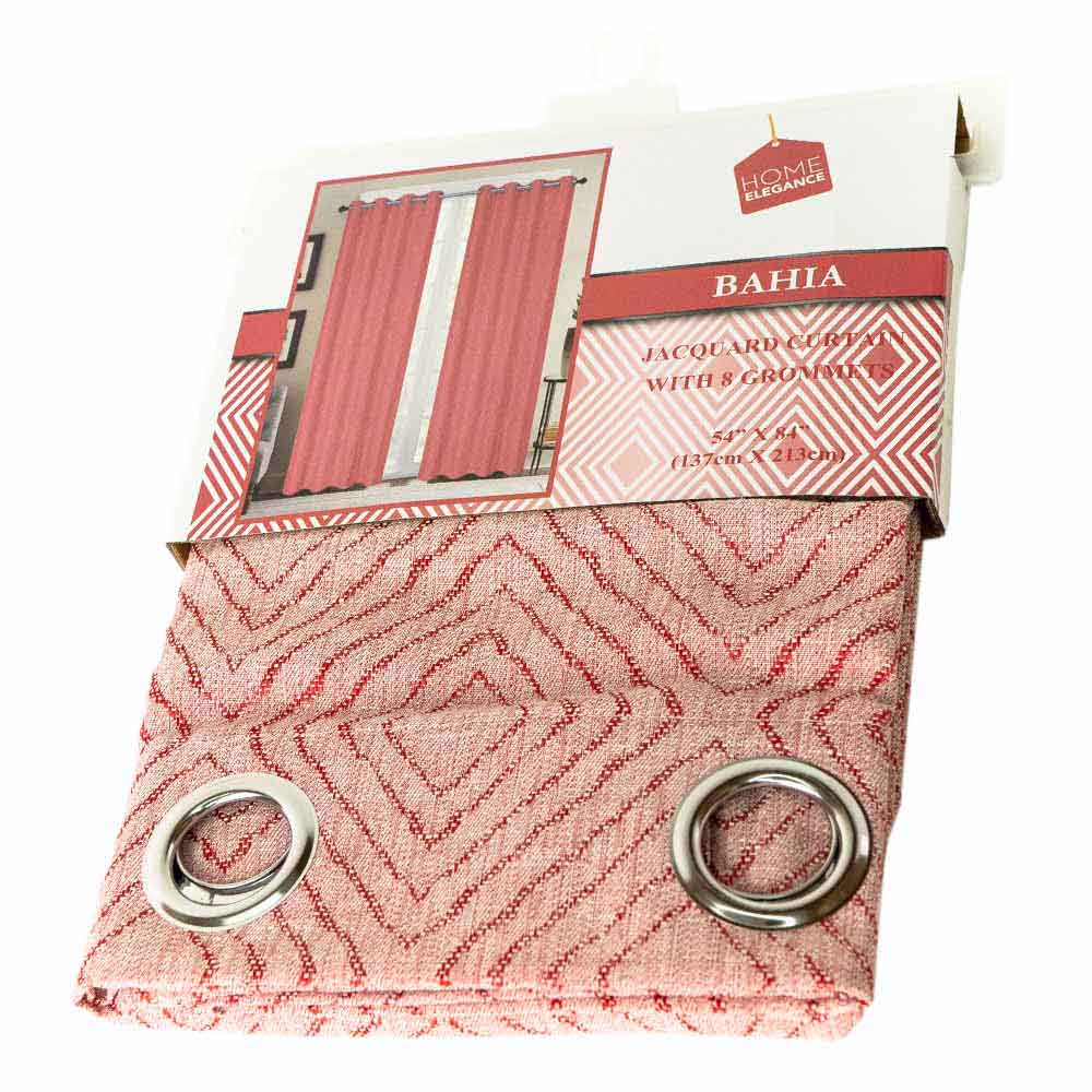 Cortina Home Elegance Con Aros Color Rojo