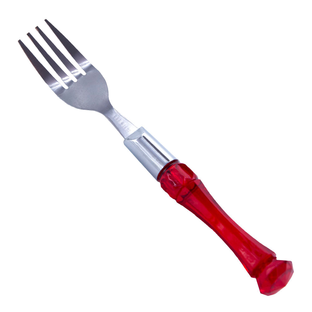 Juego de Tenedores Home Elegance Con Mango De Plástico Rojo 6 Piezas