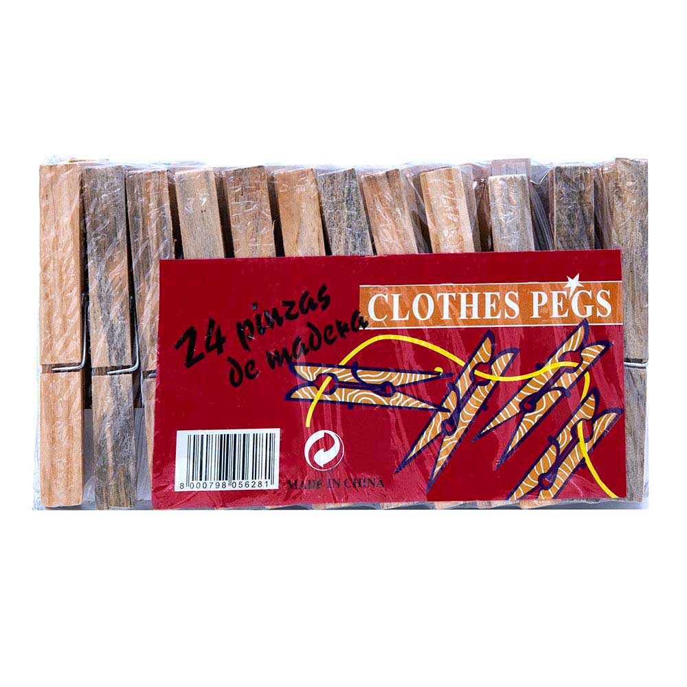 Juego Horquillas De Madera 24 Piezas