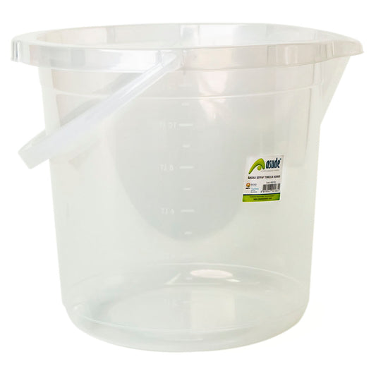 Cubo Plástico Transparente Asude 14 L