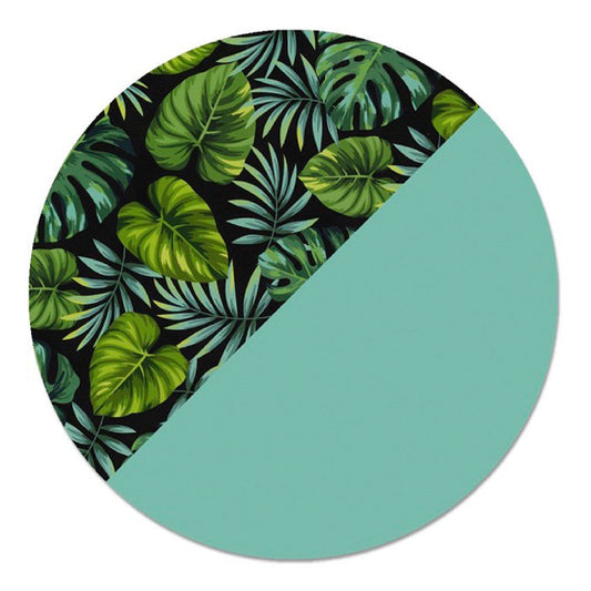 Individual Soho Hojas Reversible - Verde oscuro