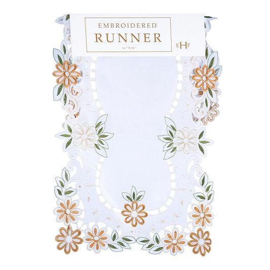 Camino de Mesa Bordado Gold 16"x 36"