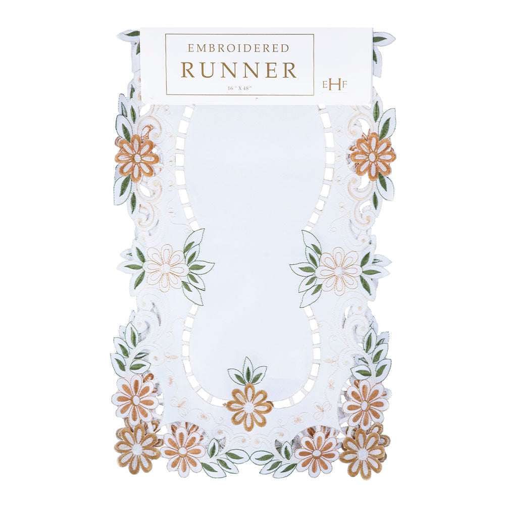 Camino de Mesa Bordado Gold 16"x 48"