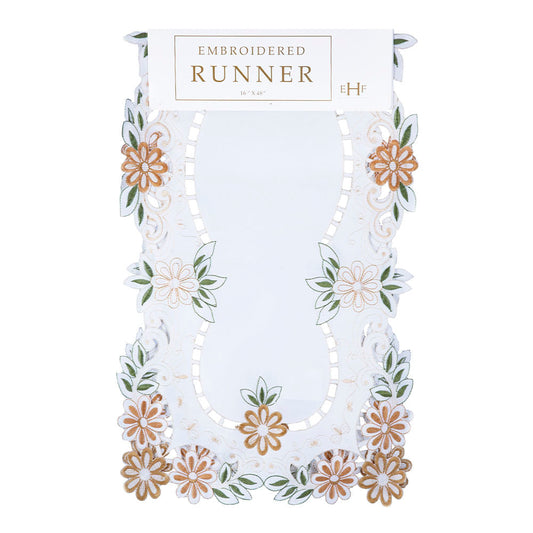 Camino de Mesa Bordado Gold 16"x 48"