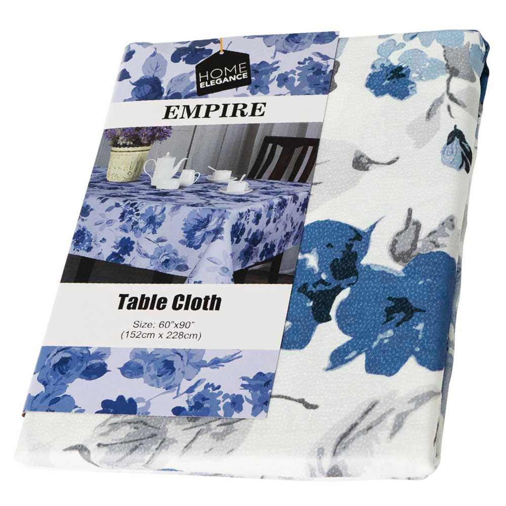 Mantel Home Elegance Floreado Empire Azul 60"x 90"