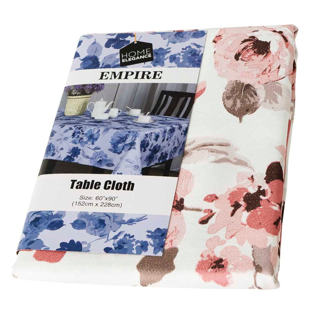 Mantel Home Elegance Floreado Empire Rosa 60"x 90"