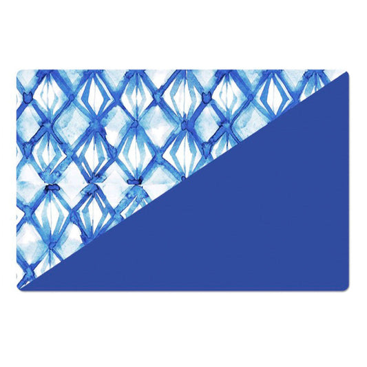 Individual Soho Rombos Reversible - Azul