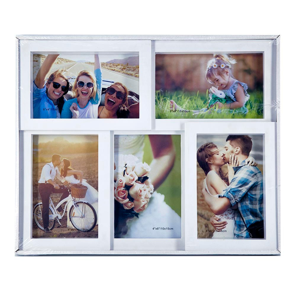 Porta Retrato 5 Fotos Color Blanco