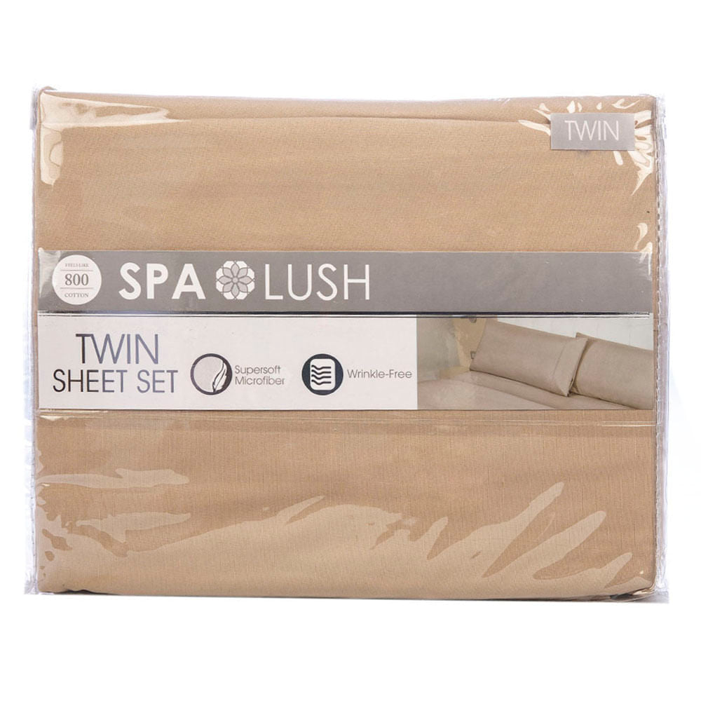 Juego De Sábanas Spa Lush Liso - Twin