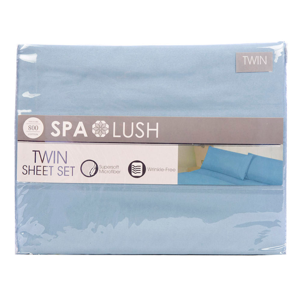 Juego De Sábanas Spa Lush Liso - Twin