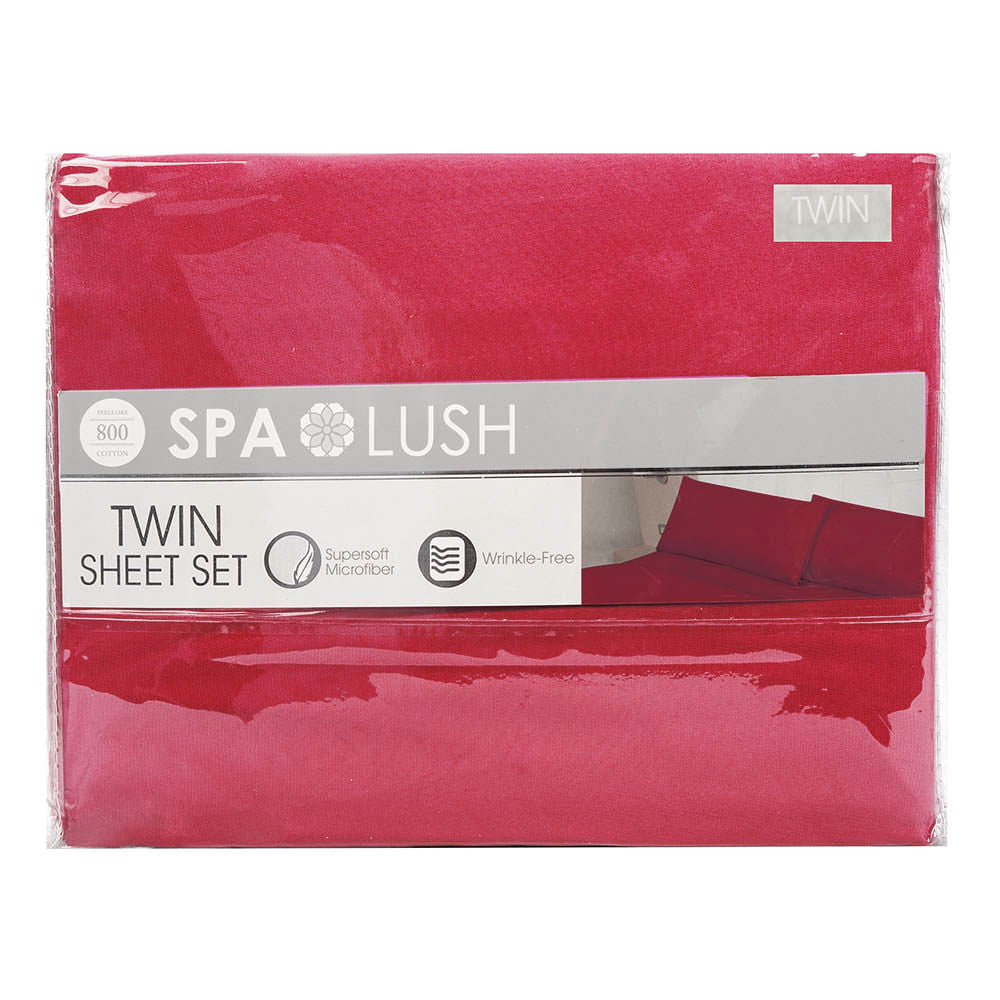 Juego De Sábanas Spa Lush Liso - Twin