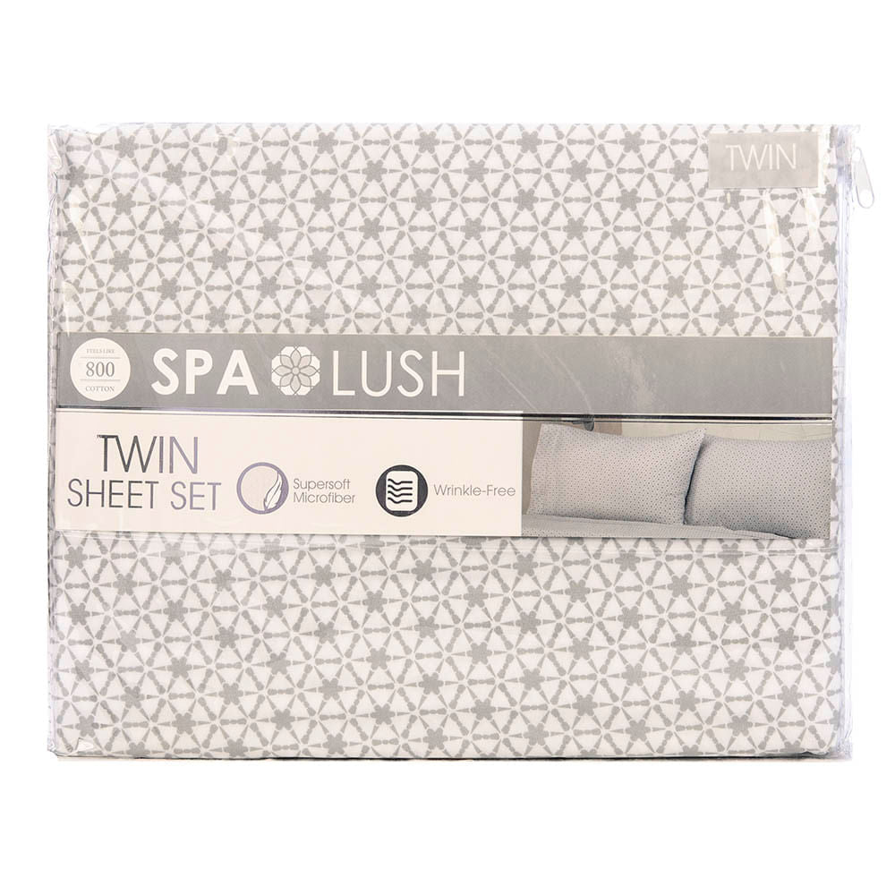 Juego De Sábanas Spa Lush Estampado - Twin