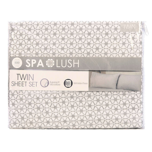 Juego De Sábanas Spa Lush Estampado - Twin