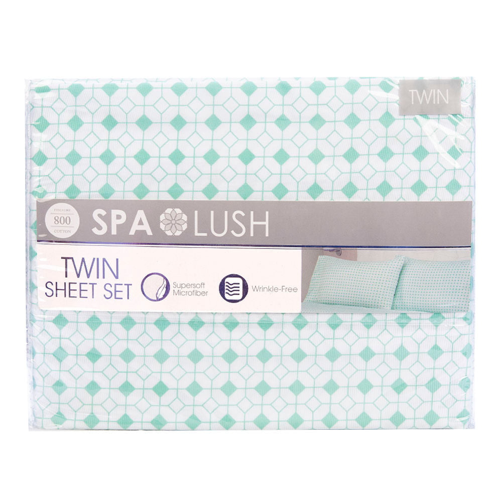 Juego De Sábanas Spa Lush Estampado - Twin