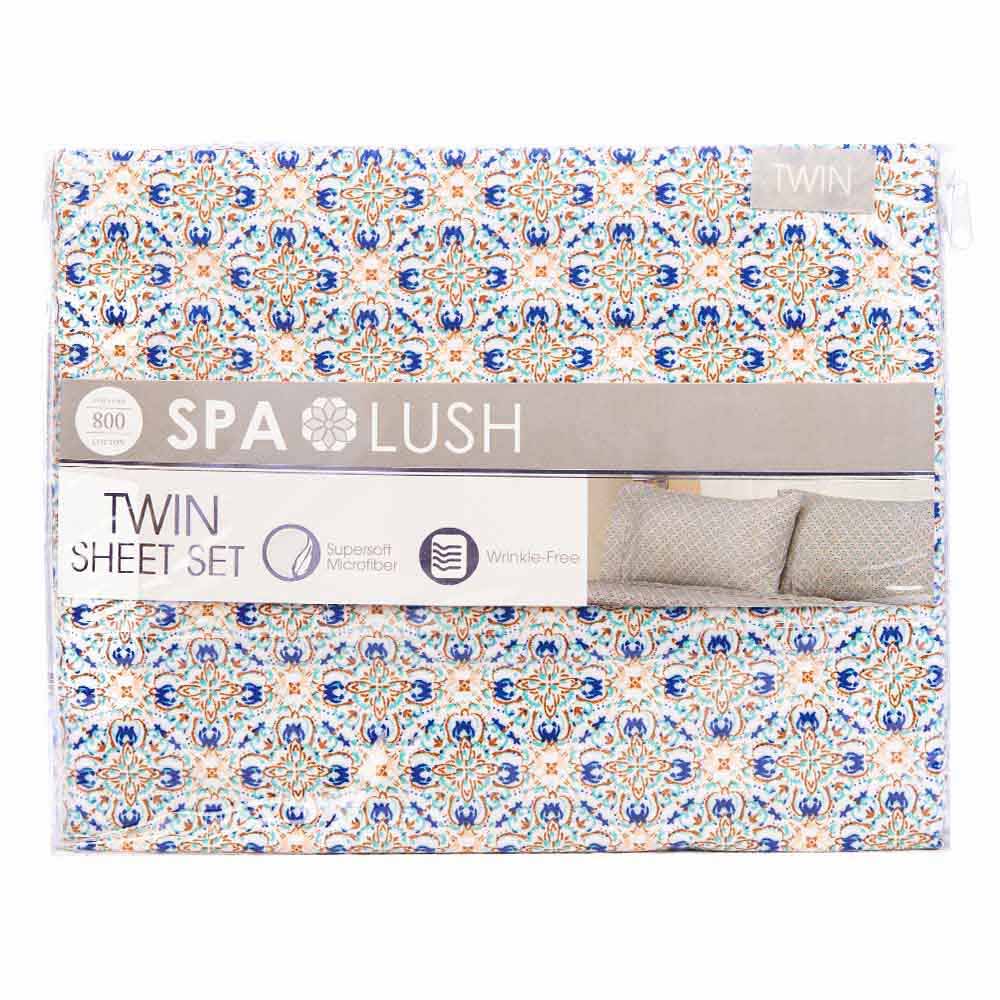 Juego De Sábanas Spa Lush Estampado - Twin