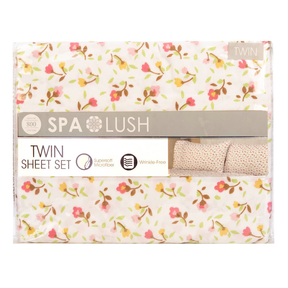 Juego De Sábanas Spa Lush Estampado - Twin