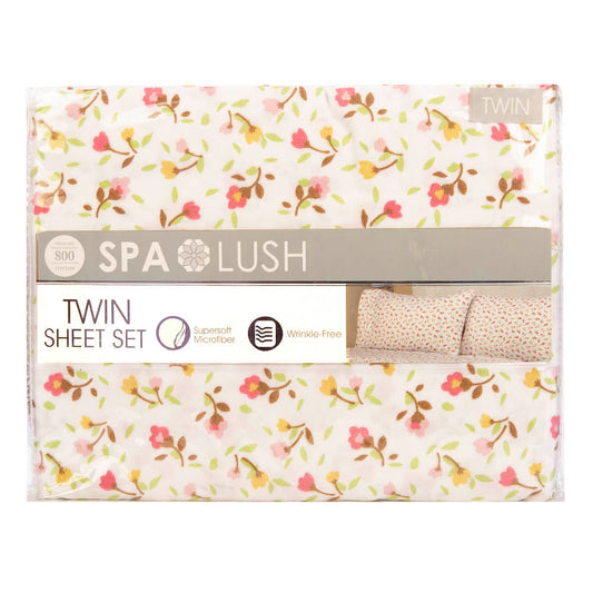 Juego De Sábanas Spa Lush Estampado - Twin