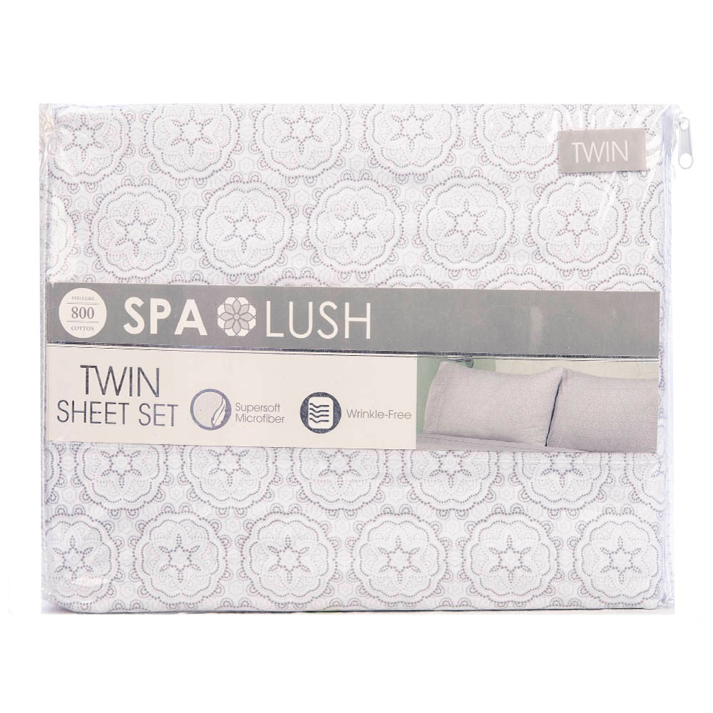 Juego De Sábanas Spa Lush Estampado - Twin
