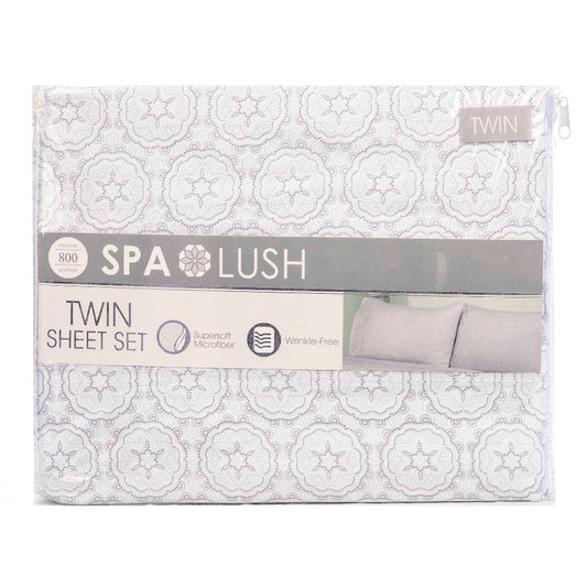 Juego De Sábanas Spa Lush Estampado - Twin