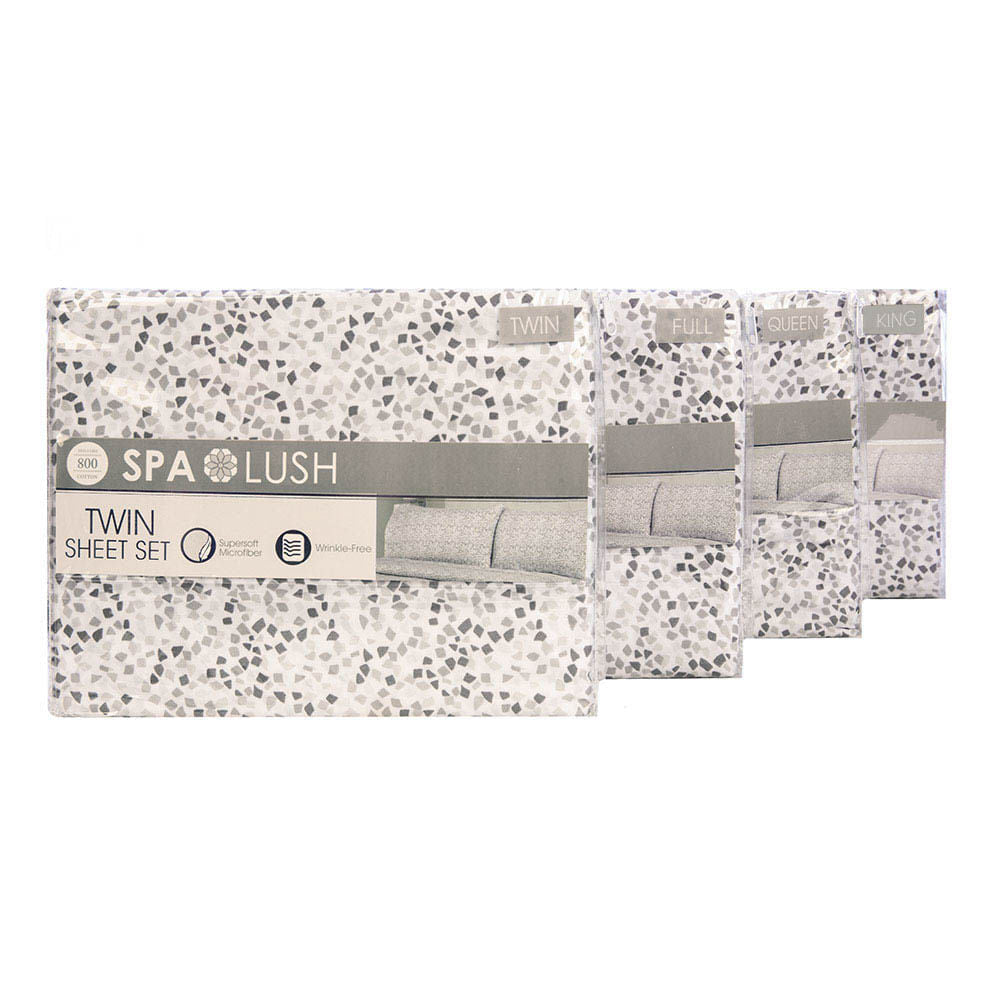 Juego De Sábanas Spa Lush Estampado - Full